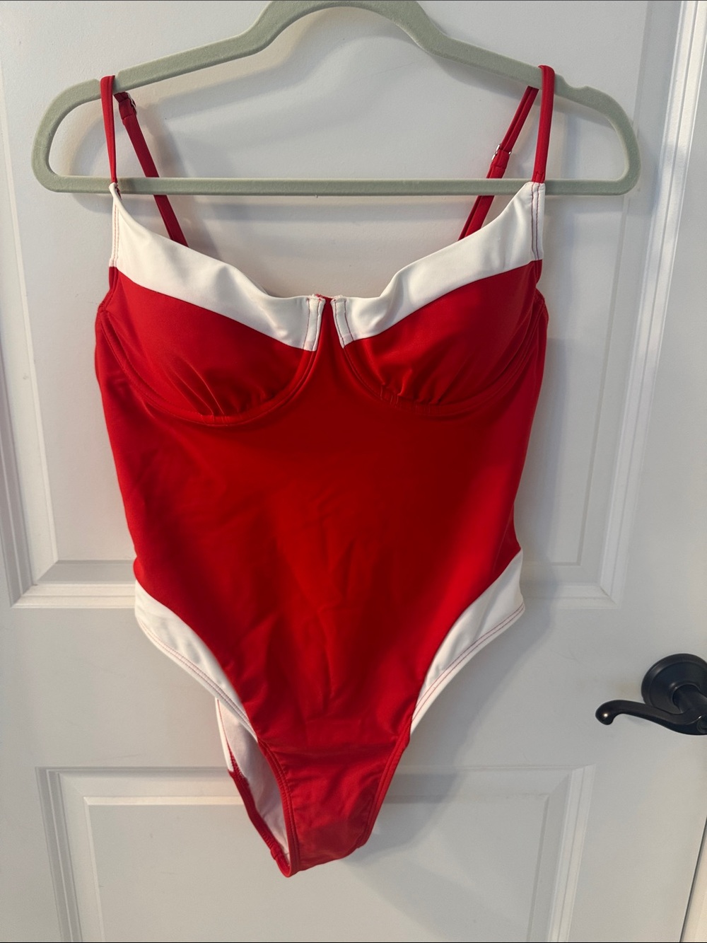wild fable Red and White One-Piece Swimsuit